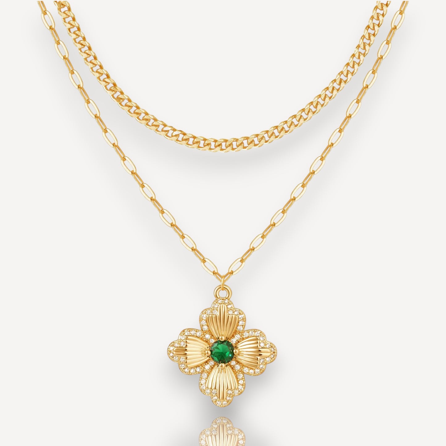 Emerald Fleuré Pendant